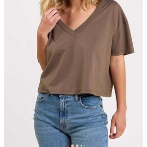 Nuuds mocha  V-Neck Women's tee